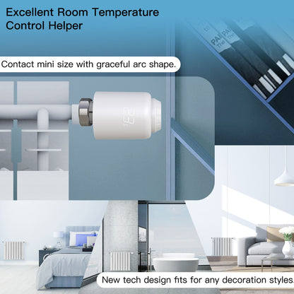 Smart Thermostat Radiator Rotatable Screen Programmable Schedule Intelligent Radiator Thermostat Valve for V1294-YM3113220253811-0421