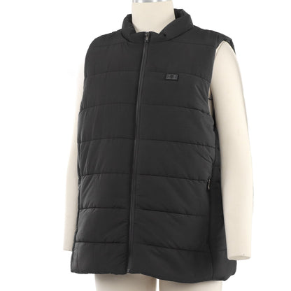 USB Heating Down Vest Dual Control Smart Electric Vest Men Women Winter Thermal Heated Vest M V1294-YM3113220255211-0421