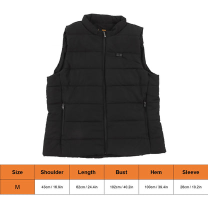USB Heating Down Vest Dual Control Smart Electric Vest Men Women Winter Thermal Heated Vest M V1294-YM3113220255211-0421