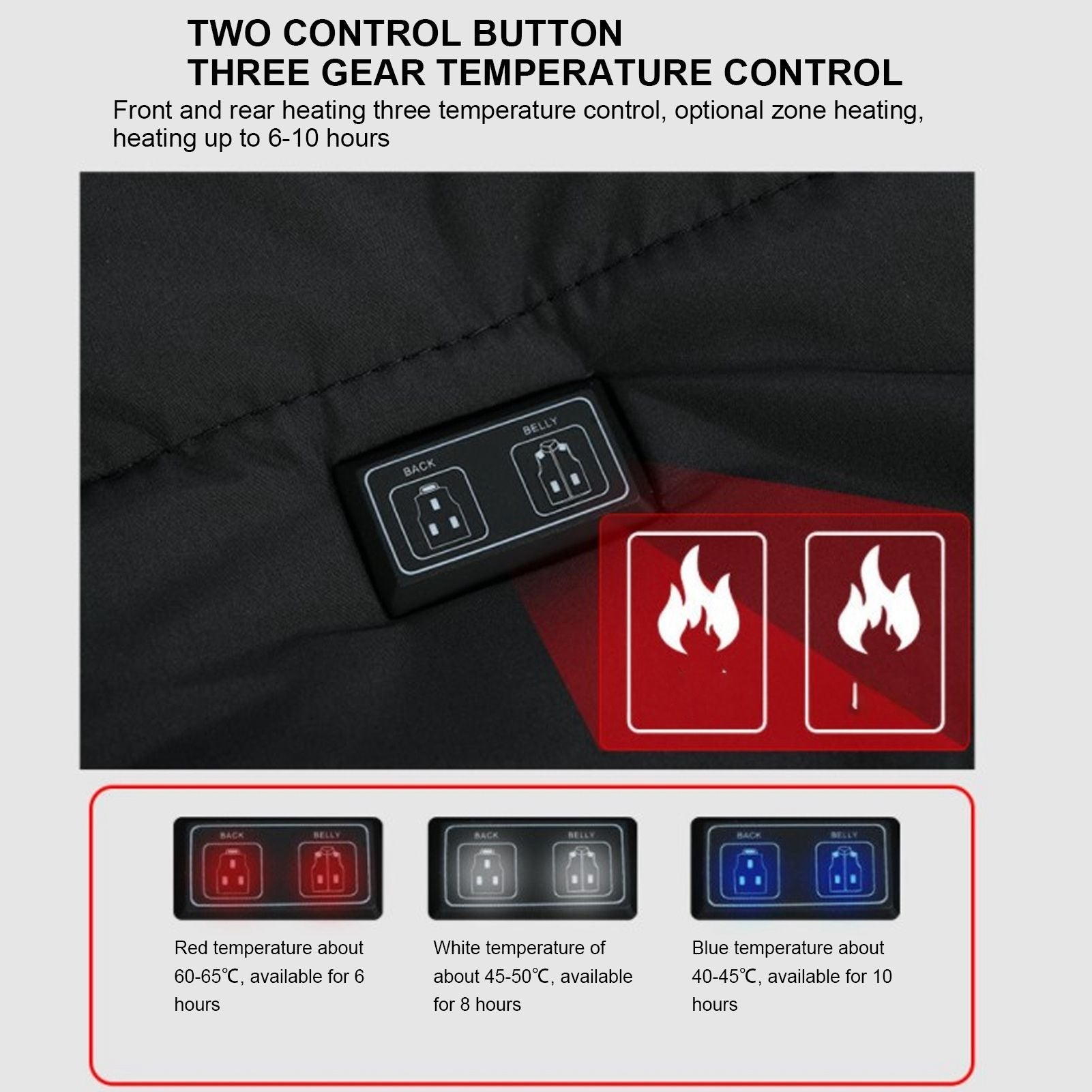 USB Heating Down Vest Dual Control Smart Electric Vest Men Women Winter Thermal Heated Vest M V1294-YM3113220255211-0421
