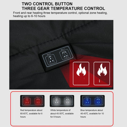 USB Heating Down Vest Dual Control Smart Electric Vest Men Women Winter Thermal Heated Vest M V1294-YM3113220255211-0421