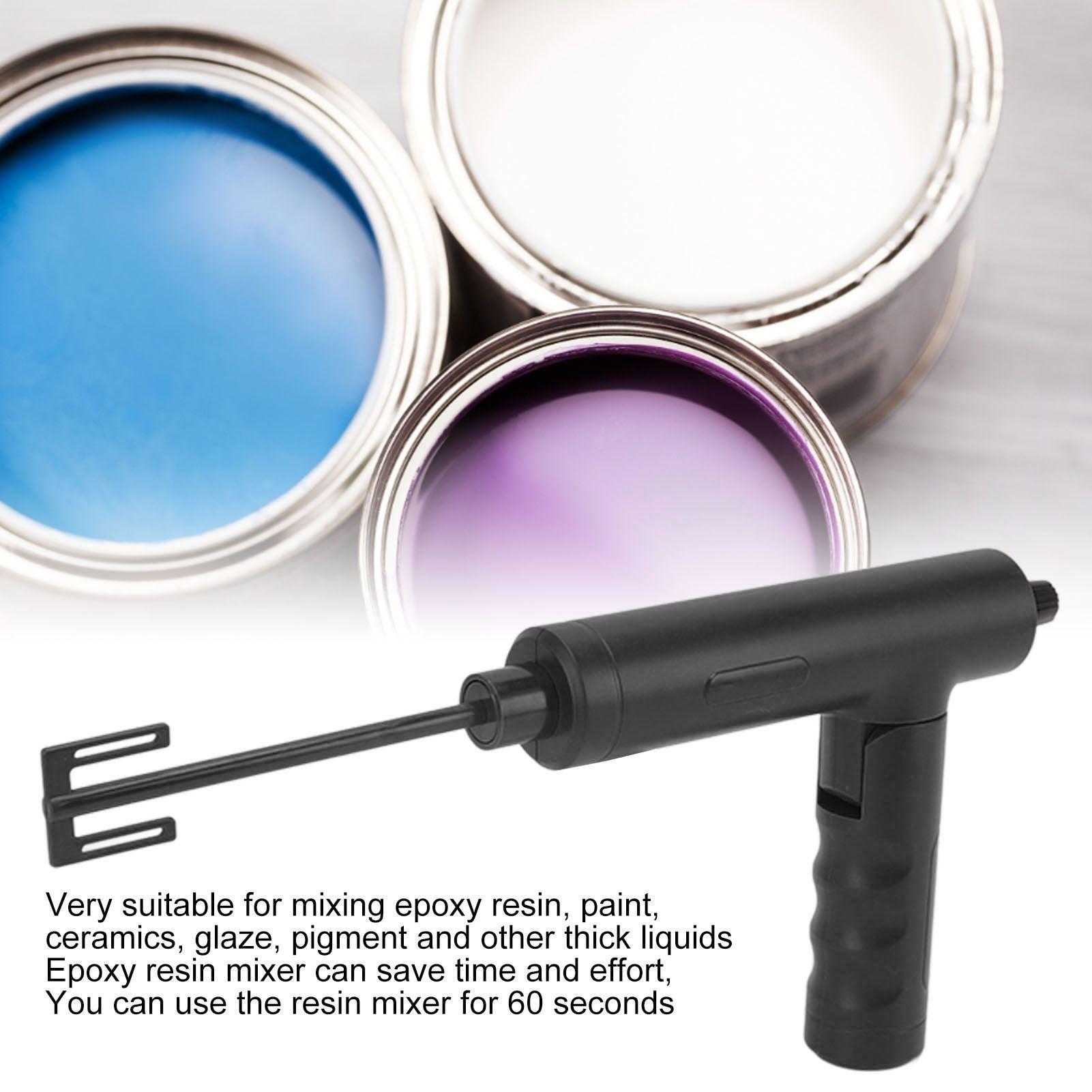 Handheld Electric Epoxy Resin Mixer Foldable Electric Epoxy Resin Stirrer for Mixing Paint Ceramics Glaze V1294-YM3113220257511-0421