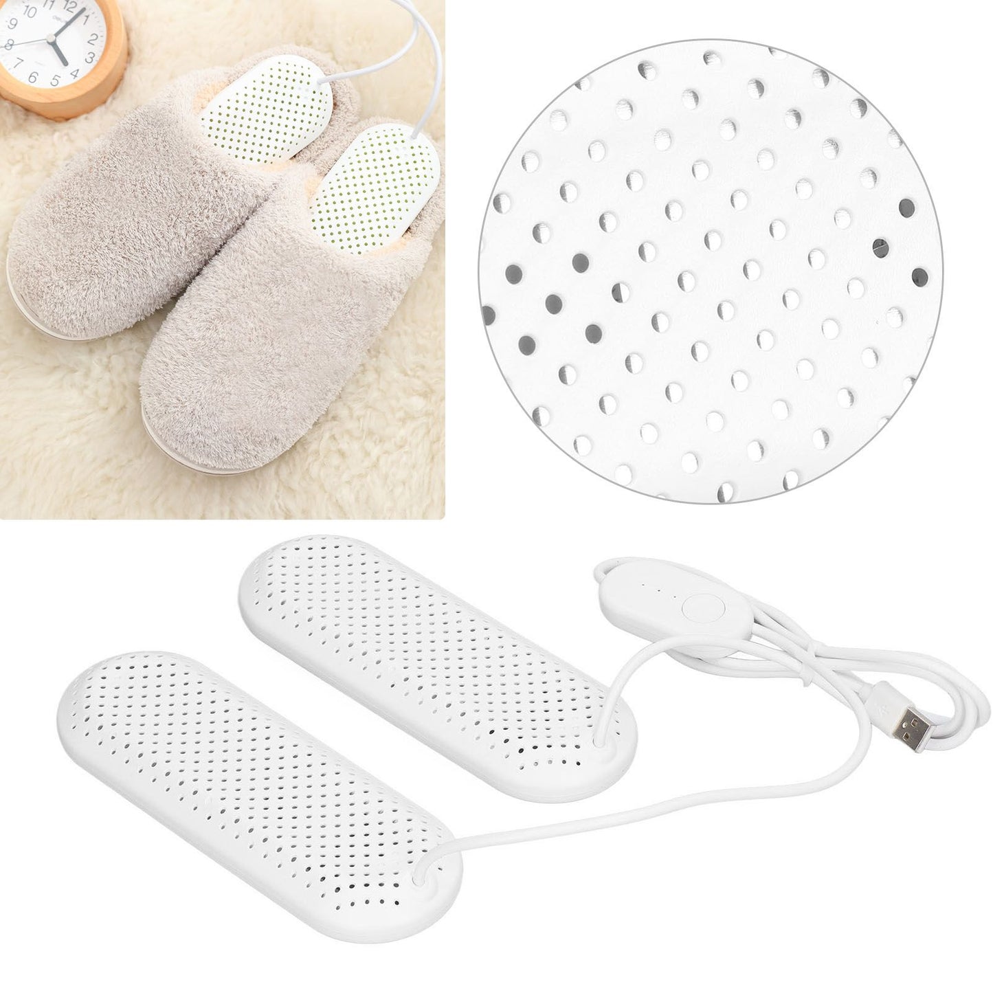 Household USB Shoe Dryer Student Dormitory Adult Deodorizing Boot Shoes Dryer with Timer White V1294-YM3113220258011-0421