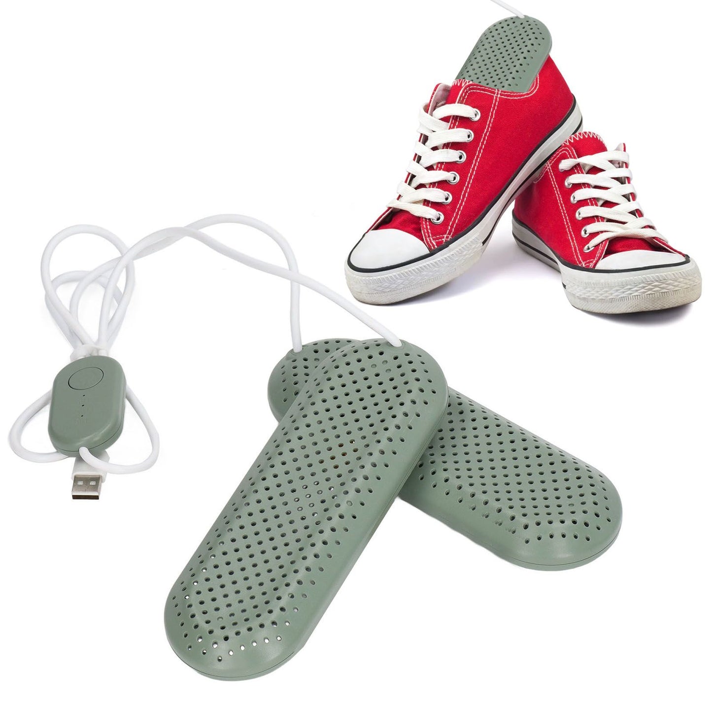 Household USB Shoe Dryer Student Dormitory Adult Deodorizing Boot Shoes Dryer with Timer OD Green V1294-YM3113220258012-0421