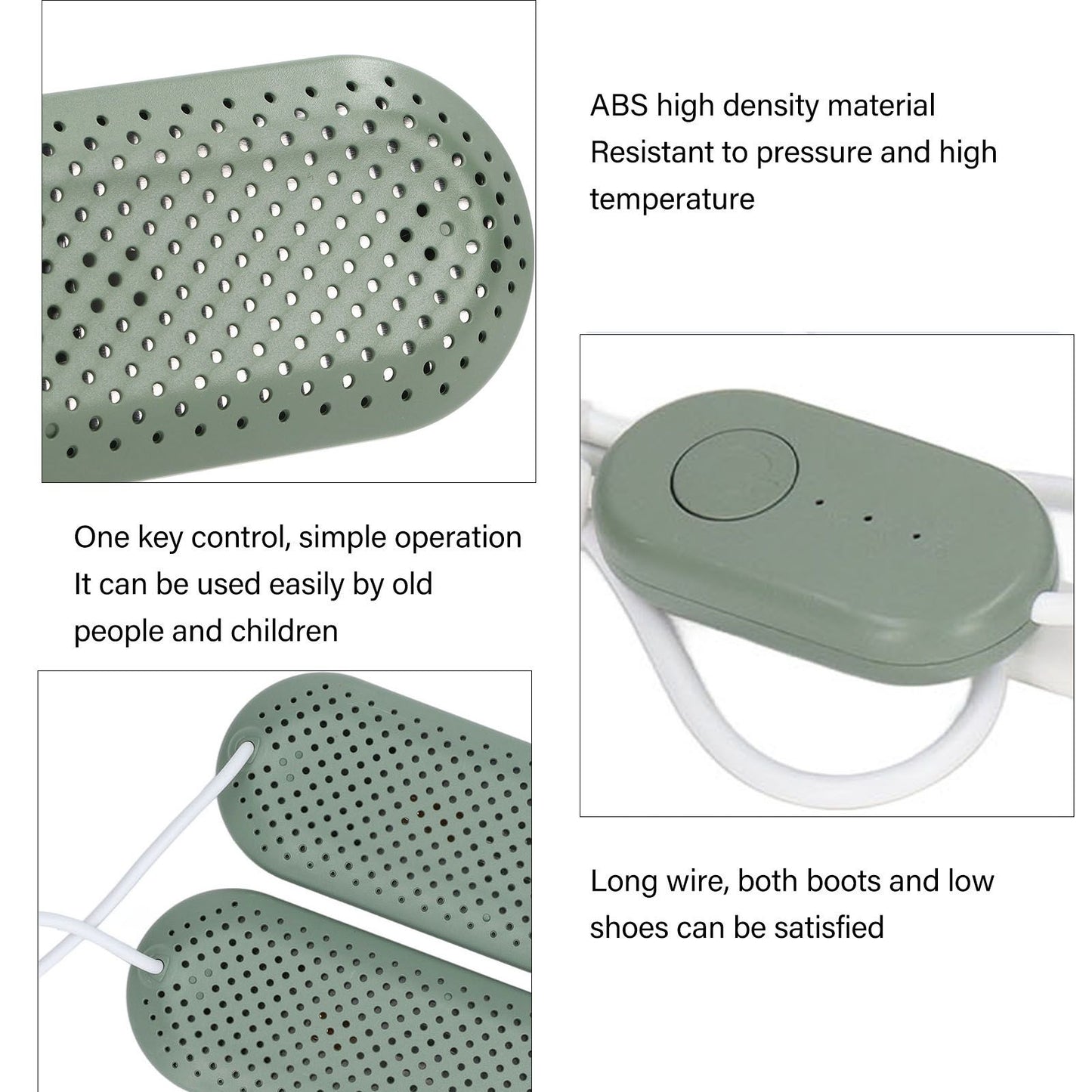 Household USB Shoe Dryer Student Dormitory Adult Deodorizing Boot Shoes Dryer with Timer OD Green V1294-YM3113220258012-0421