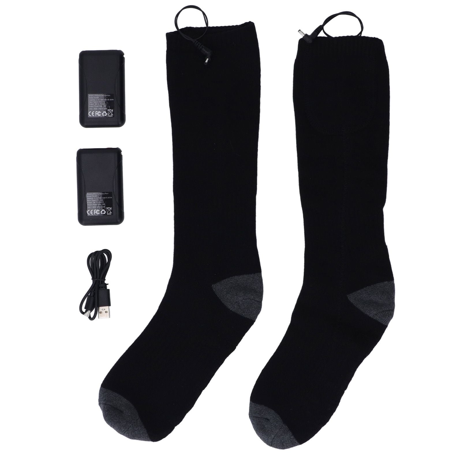 Heated Socks Warmer 3 Heating Level USB Charging Comfortable Washable for Men Women V1294-YM3113220259211-0421