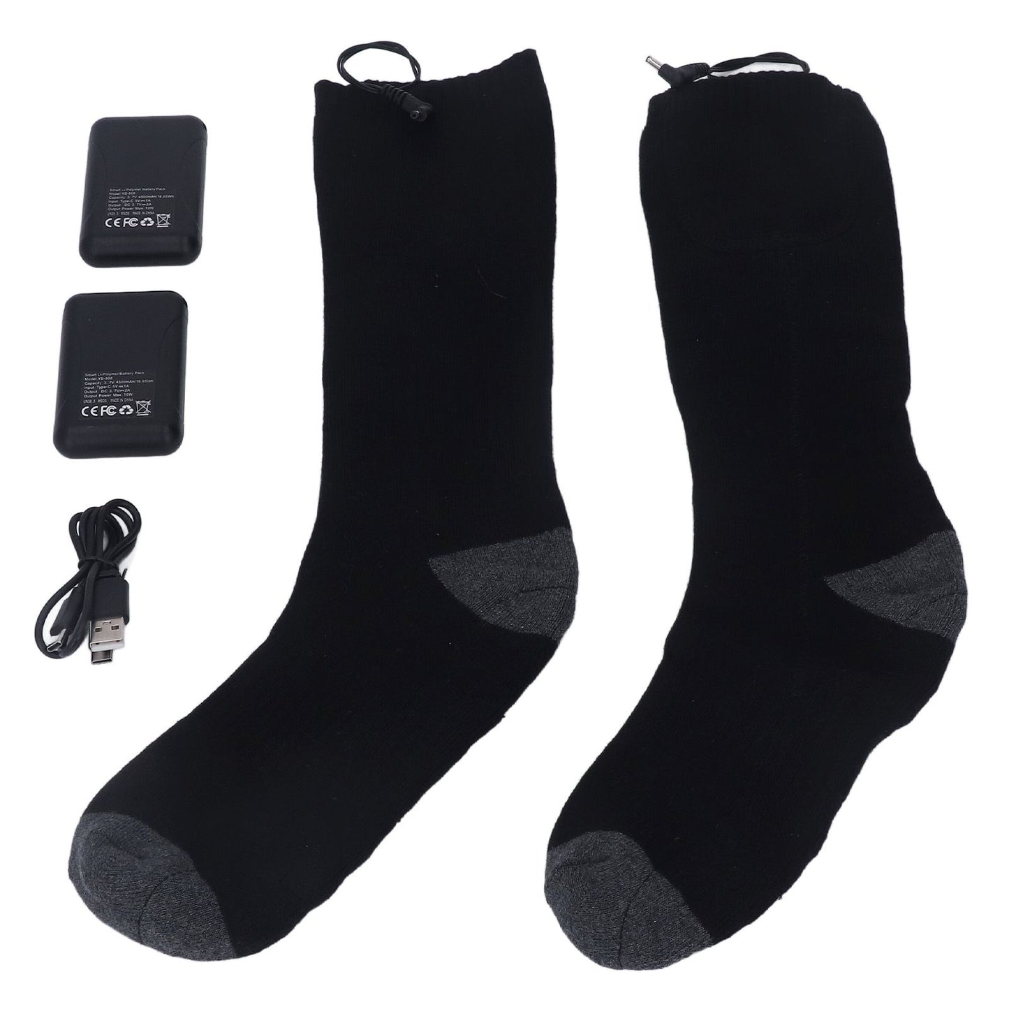 Heated Socks Warmer 3 Heating Level USB Charging Comfortable Washable for Men Women V1294-YM3113220259211-0421