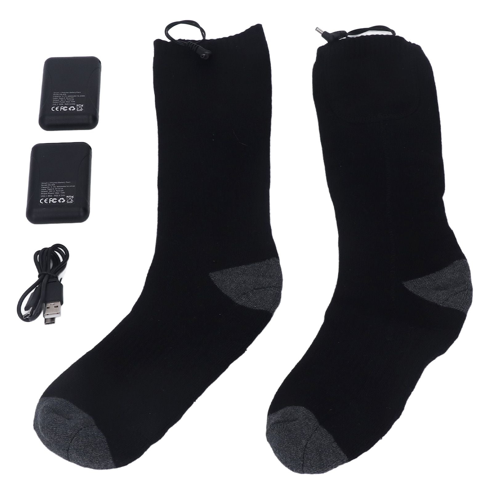 Heated Socks Warmer 3 Heating Level USB Charging Comfortable Washable for Men Women V1294-YM3113220259211-0421