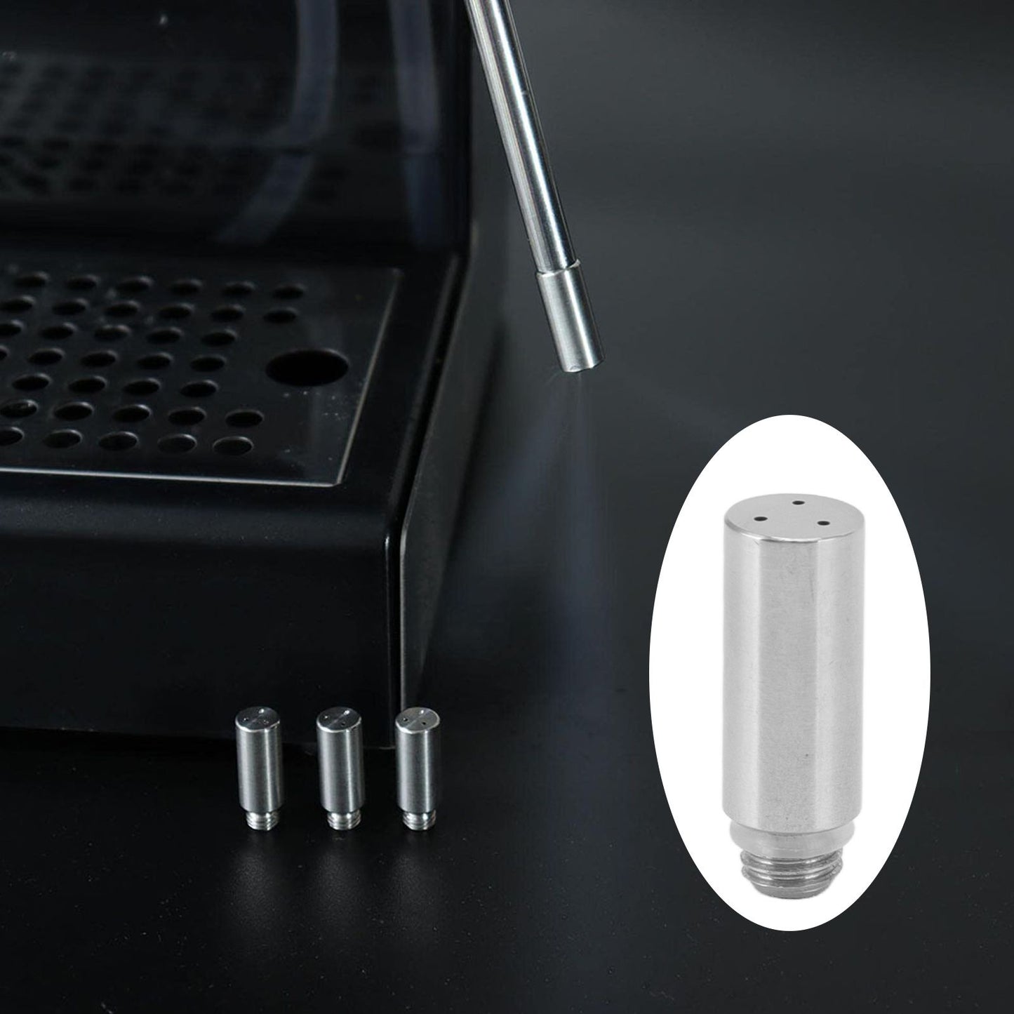 Coffee Machine Steam Nozzle Stainless Steel 3 Holes Nozzle Retrofit Accessories for Gaggia Nozzle V1294-YM3113220259611-0421