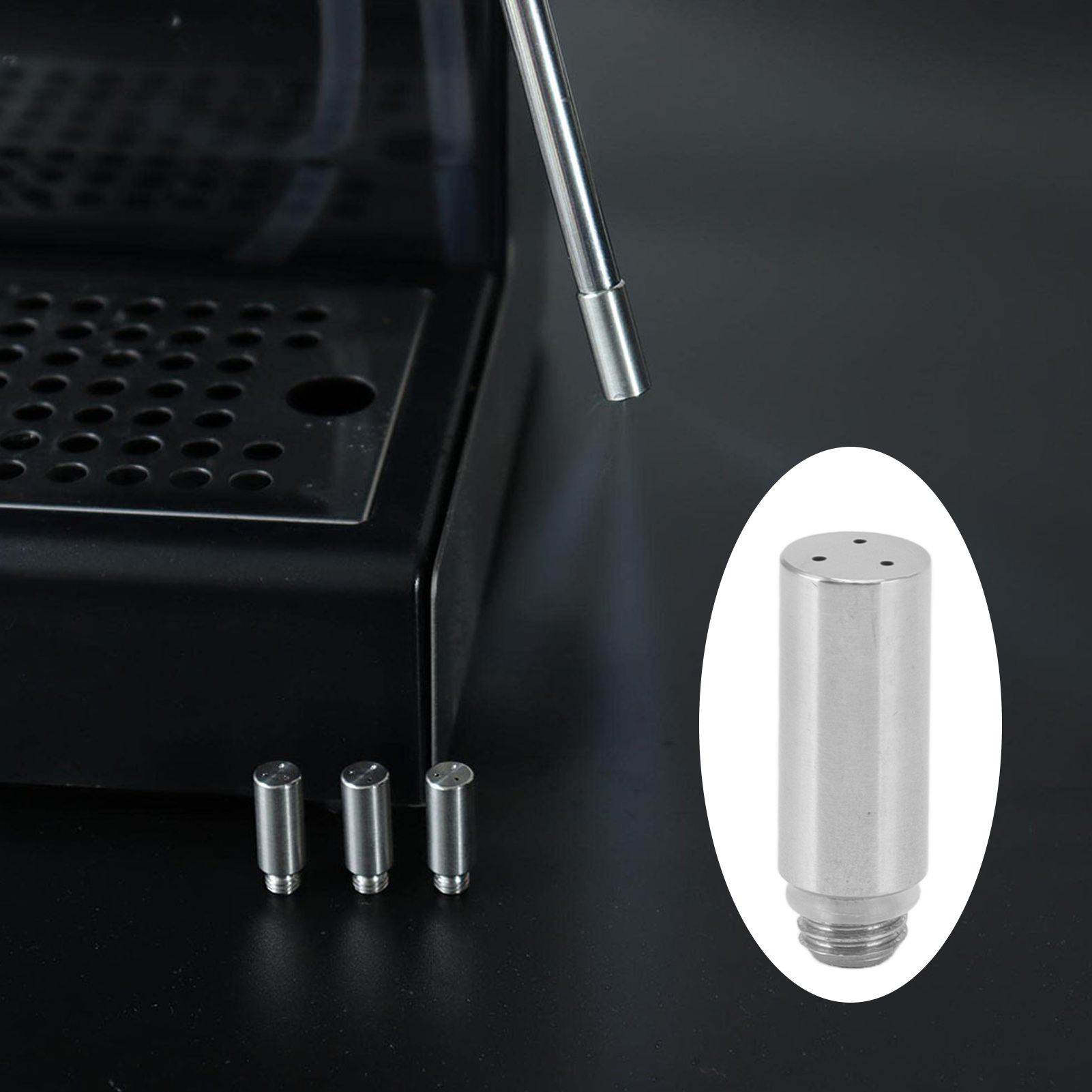 Coffee Machine Steam Nozzle Stainless Steel 3 Holes Nozzle Retrofit Accessories for Gaggia Nozzle V1294-YM3113220259611-0421