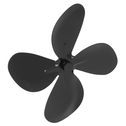 Stove Fan Blade Replacement Aluminum Alloy Fireplace Fan 4 Blades with Hex Wrench Screw Black V1294-YM3113220261911-0421