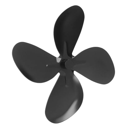 Stove Fan Blade Replacement Aluminum Alloy Fireplace Fan 4 Blades with Hex Wrench Screw Black V1294-YM3113220261911-0421