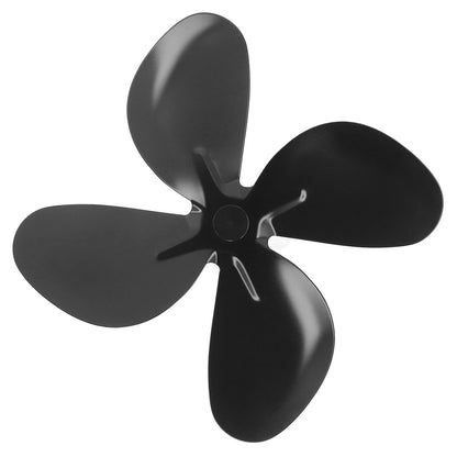 Stove Fan Blade Replacement Aluminum Alloy Fireplace Fan 4 Blades with Hex Wrench Screw Black V1294-YM3113220261911-0421