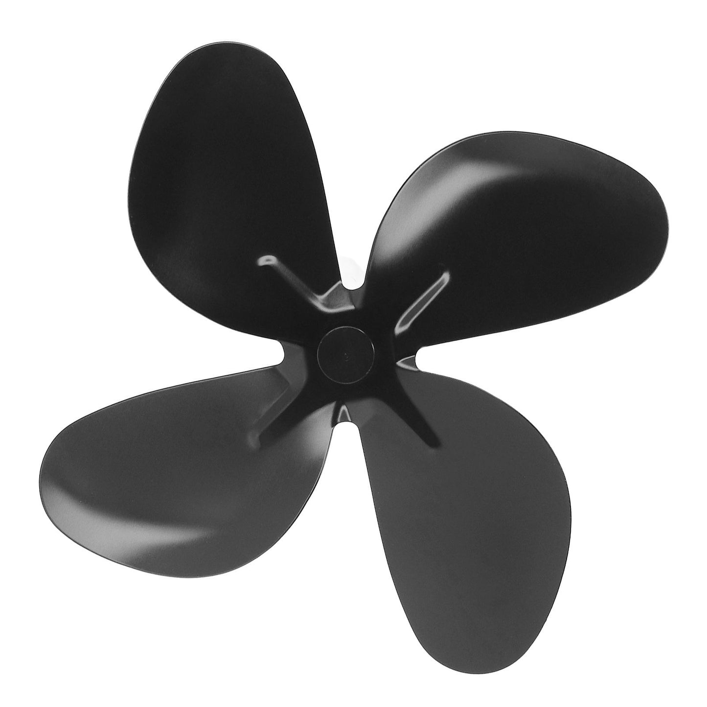 Stove Fan Blade Replacement Aluminum Alloy Fireplace Fan 4 Blades with Hex Wrench Screw Black V1294-YM3113220261911-0421