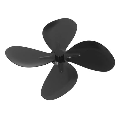 Stove Fan Blade Replacement Aluminum Alloy Fireplace Fan 4 Blades with Hex Wrench Screw Black V1294-YM3113220261911-0421