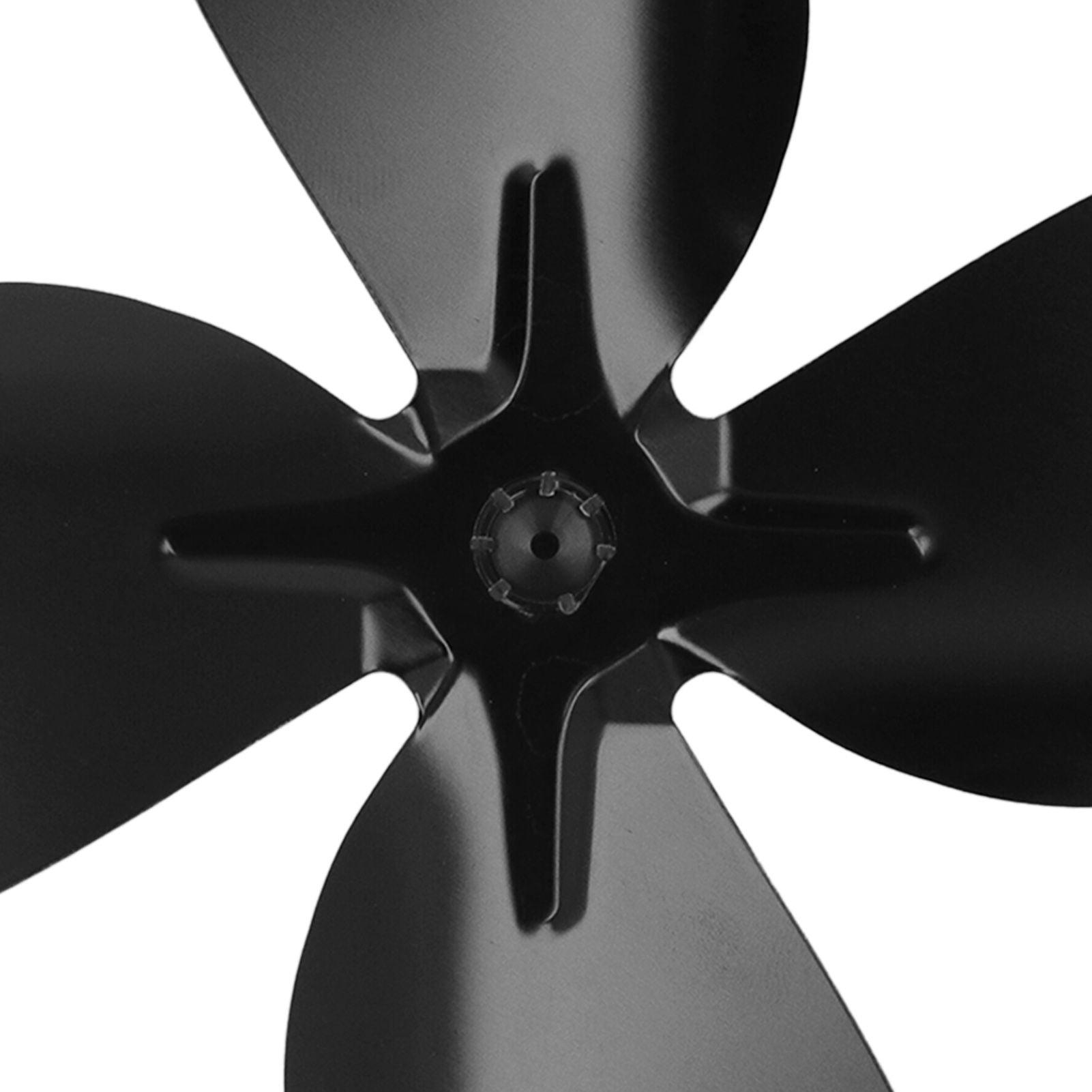 Stove Fan Blade Replacement Aluminum Alloy Fireplace Fan 4 Blades with Hex Wrench Screw Black V1294-YM3113220261911-0421