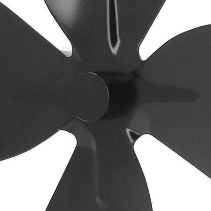 Stove Fan Blade Replacement Aluminum Alloy Fireplace Fan 4 Blades with Hex Wrench Screw Black V1294-YM3113220261911-0421