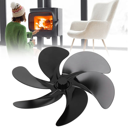 6 Blades Fireplace Fan Blade Replacement Universal Aluminum Alloy Fan Blade Stove Fan Accessories V1294-YM3113220262011-0421