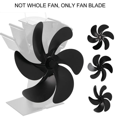 6 Blades Fireplace Fan Blade Replacement Universal Aluminum Alloy Fan Blade Stove Fan Accessories V1294-YM3113220262011-0421
