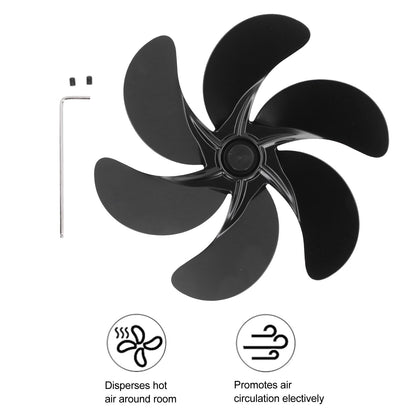 6 Blades Fireplace Fan Blade Replacement Universal Aluminum Alloy Fan Blade Stove Fan Accessories V1294-YM3113220262011-0421