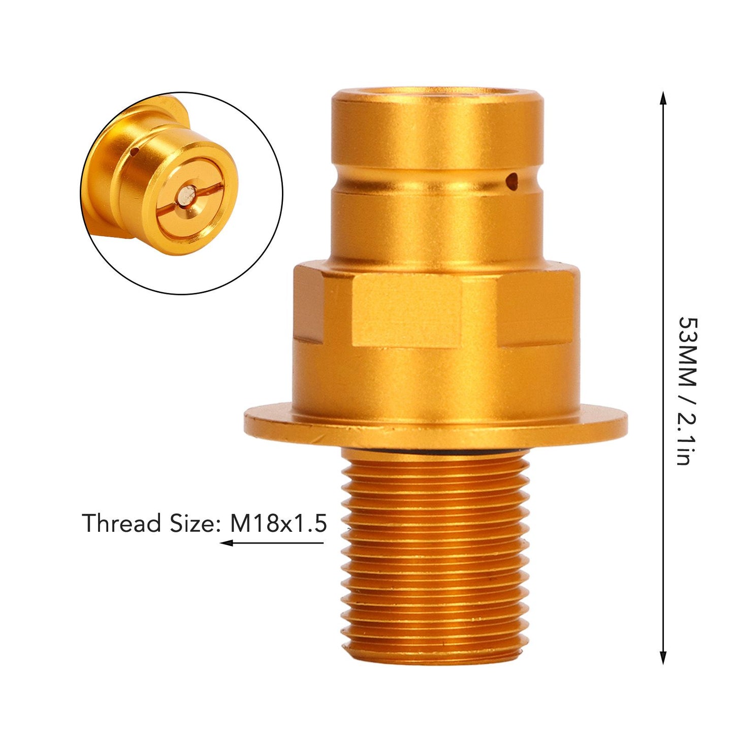 CO2 Adapater Copper Soda Machine Connector Adapter for Terra for Art Quick Connect Machines Gold M18x1.5 V1294-YM3113220266911-0421