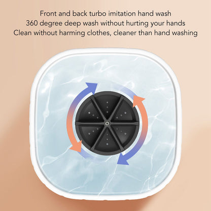 6L Mini Washing Machine Forward and Reverse Rotation USB Power Supply Automatic Power Off Portable Mini V1294-YM3113220267211-0421