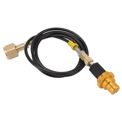 Soda Machine Adapter Hose Kit 1.5m Black Soda Adapter Hose with Gold Quick Adapter CO2 Tank Refill Adapter V1294-YM3113220267711-0421