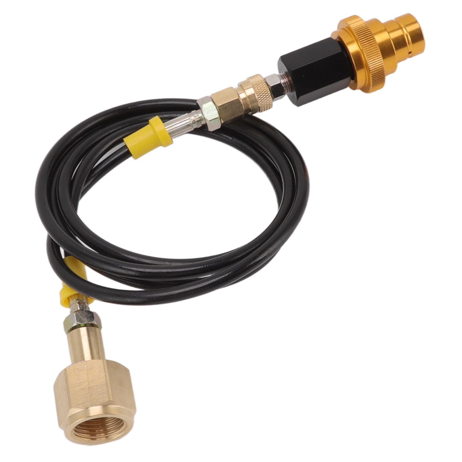 Soda Machine Adapter Hose Kit 1.5m Black Soda Adapter Hose with Gold Quick Adapter CO2 Tank Refill Adapter V1294-YM3113220267711-0421
