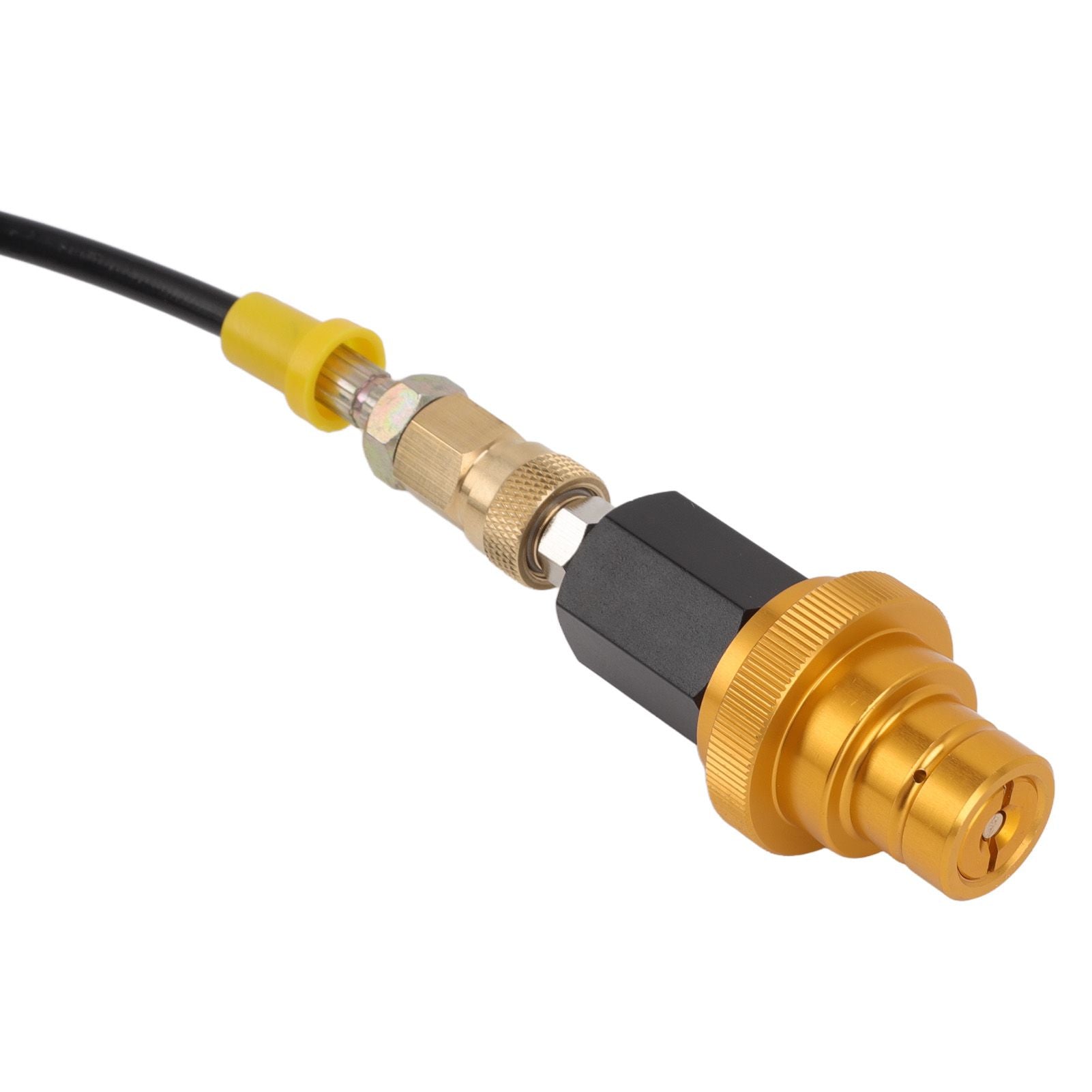 Soda Machine Adapter Hose Kit 1.5m Black Soda Adapter Hose with Gold Quick Adapter CO2 Tank Refill Adapter V1294-YM3113220267711-0421