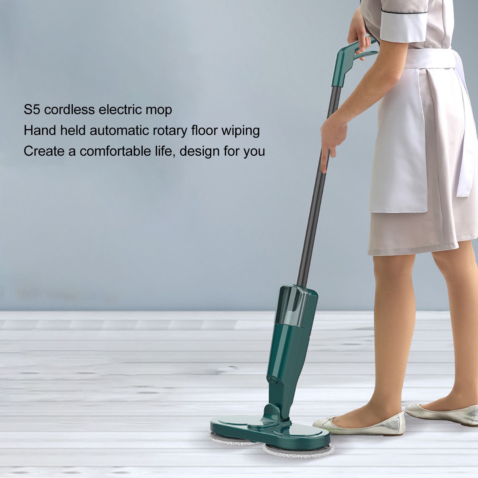 Multifunctional Electric Floor Mop USB Charging Cordless Electric Mop for Floor Cleaning V1294-YM3113220267811-0421