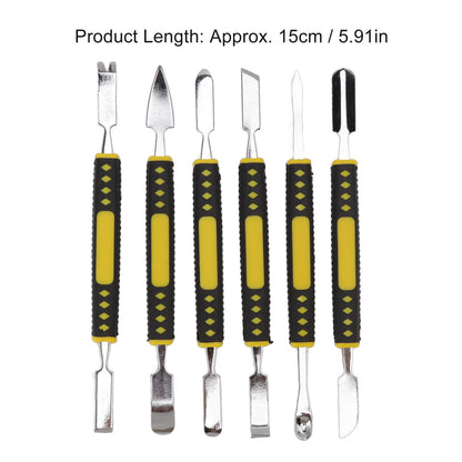 6Pcs Spudger Opening Pry Tool ABS Handle Alloy Steel Bar for Electronic Maintenance V1294-YM3114220078811-0421