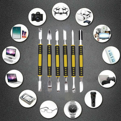 6Pcs Spudger Opening Pry Tool ABS Handle Alloy Steel Bar for Electronic Maintenance V1294-YM3114220078811-0421