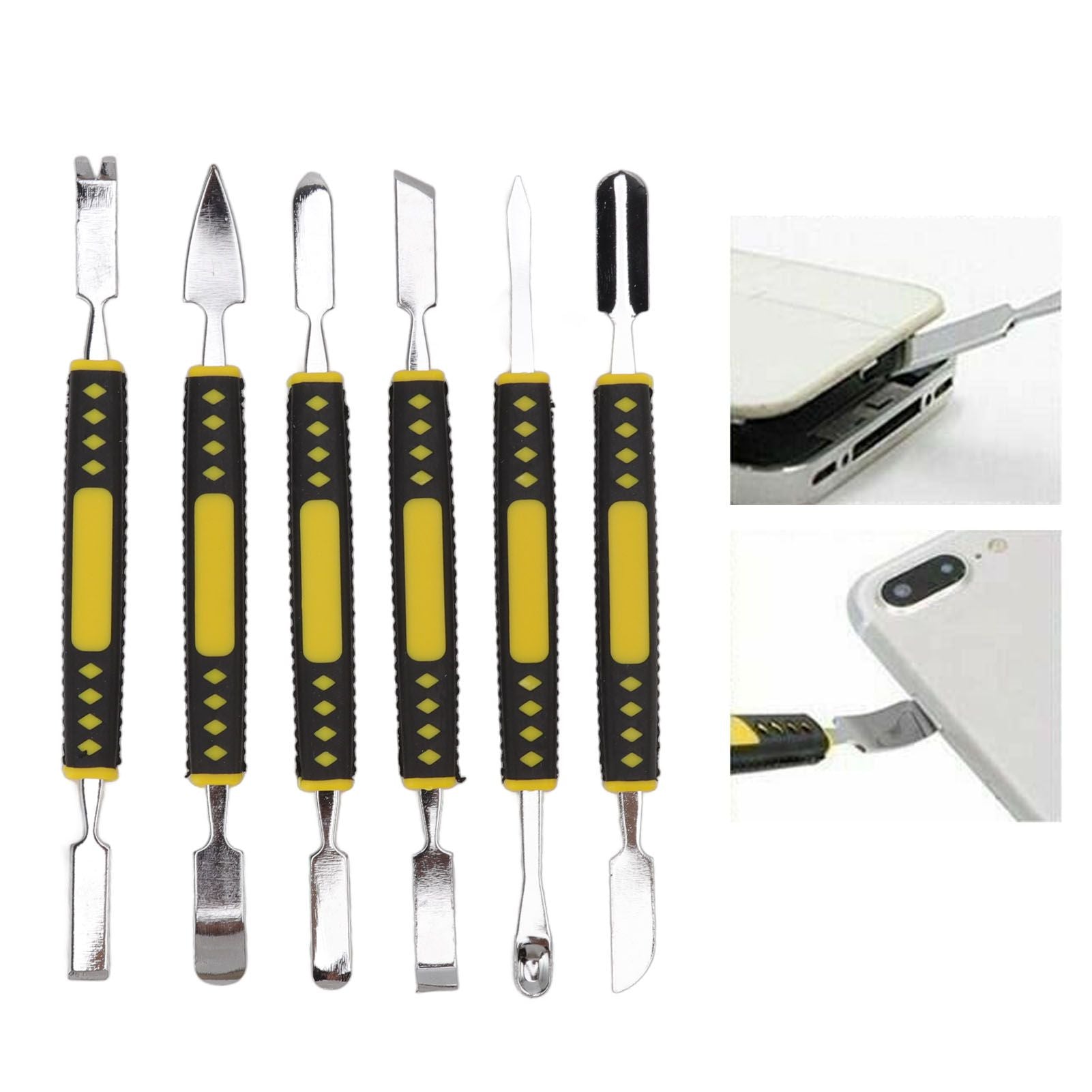 6Pcs Spudger Opening Pry Tool ABS Handle Alloy Steel Bar for Electronic Maintenance V1294-YM3114220078811-0421