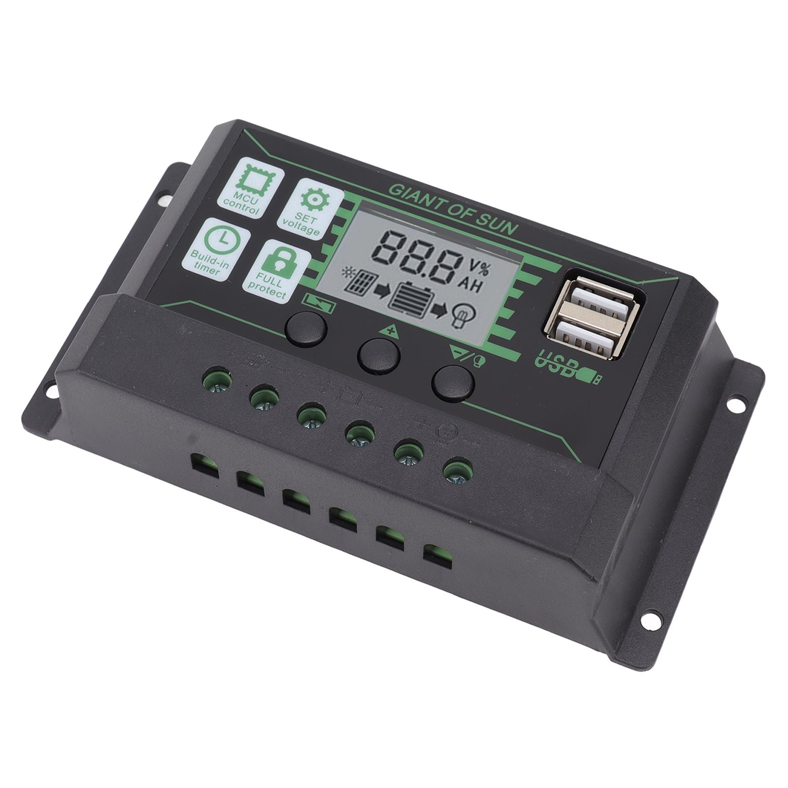 Solar Charge Controller Dual USB Automatic Identification PWM PV Panel Charger for Industry 5V 100A V1294-YM3114220081312-0421