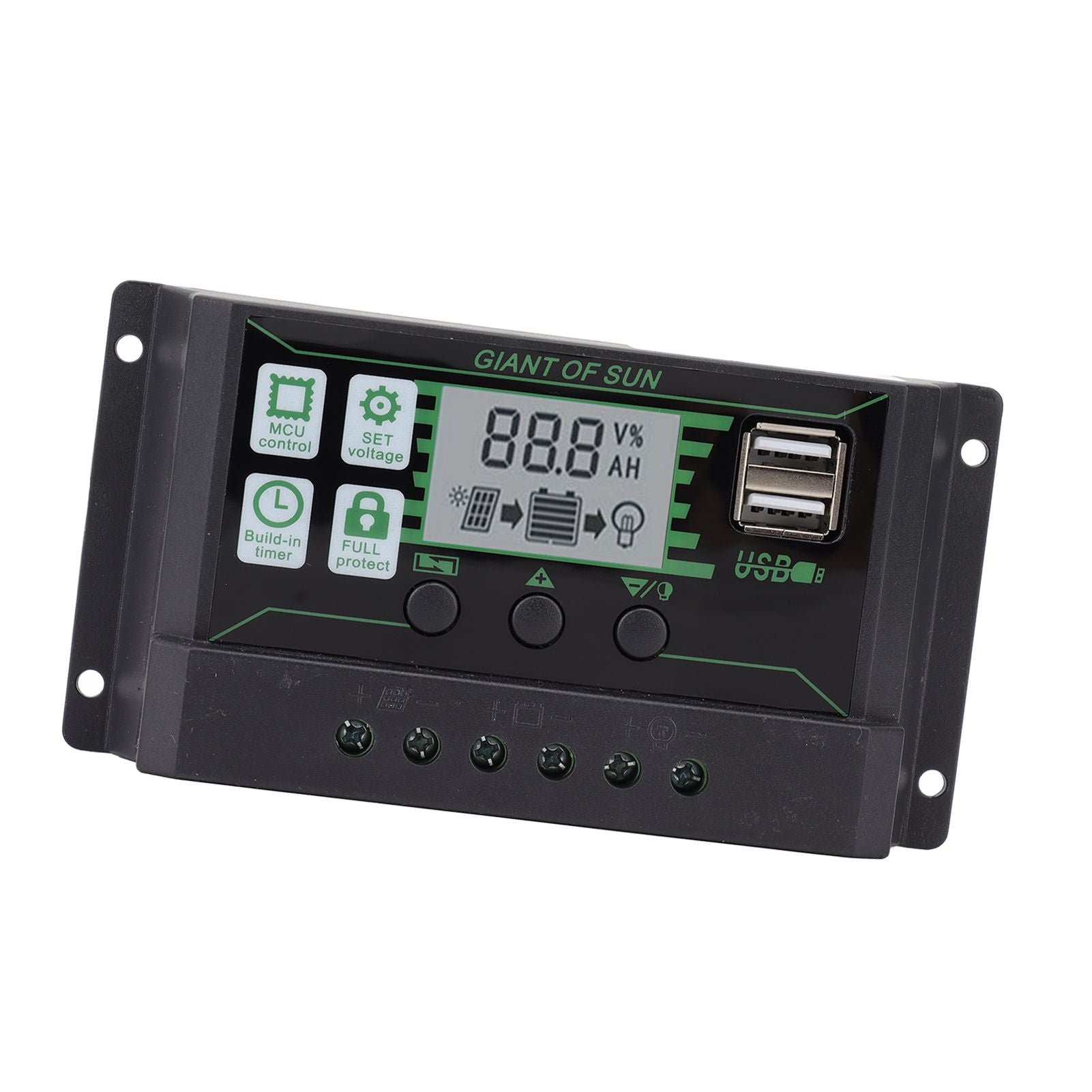 Solar Charge Controller Dual USB Automatic Identification PWM PV Panel Charger for Industry 5V 100A V1294-YM3114220081312-0421