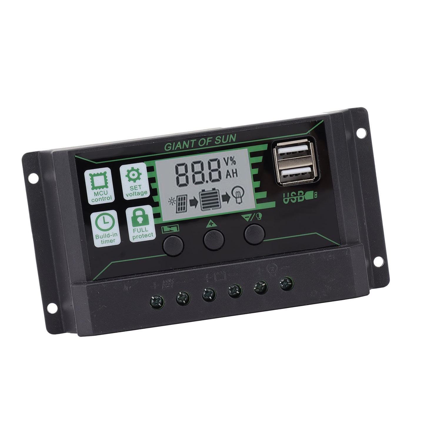 Solar Charge Controller Dual USB Automatic Identification PWM PV Panel Charger for Industry 5V 100A V1294-YM3114220081312-0421