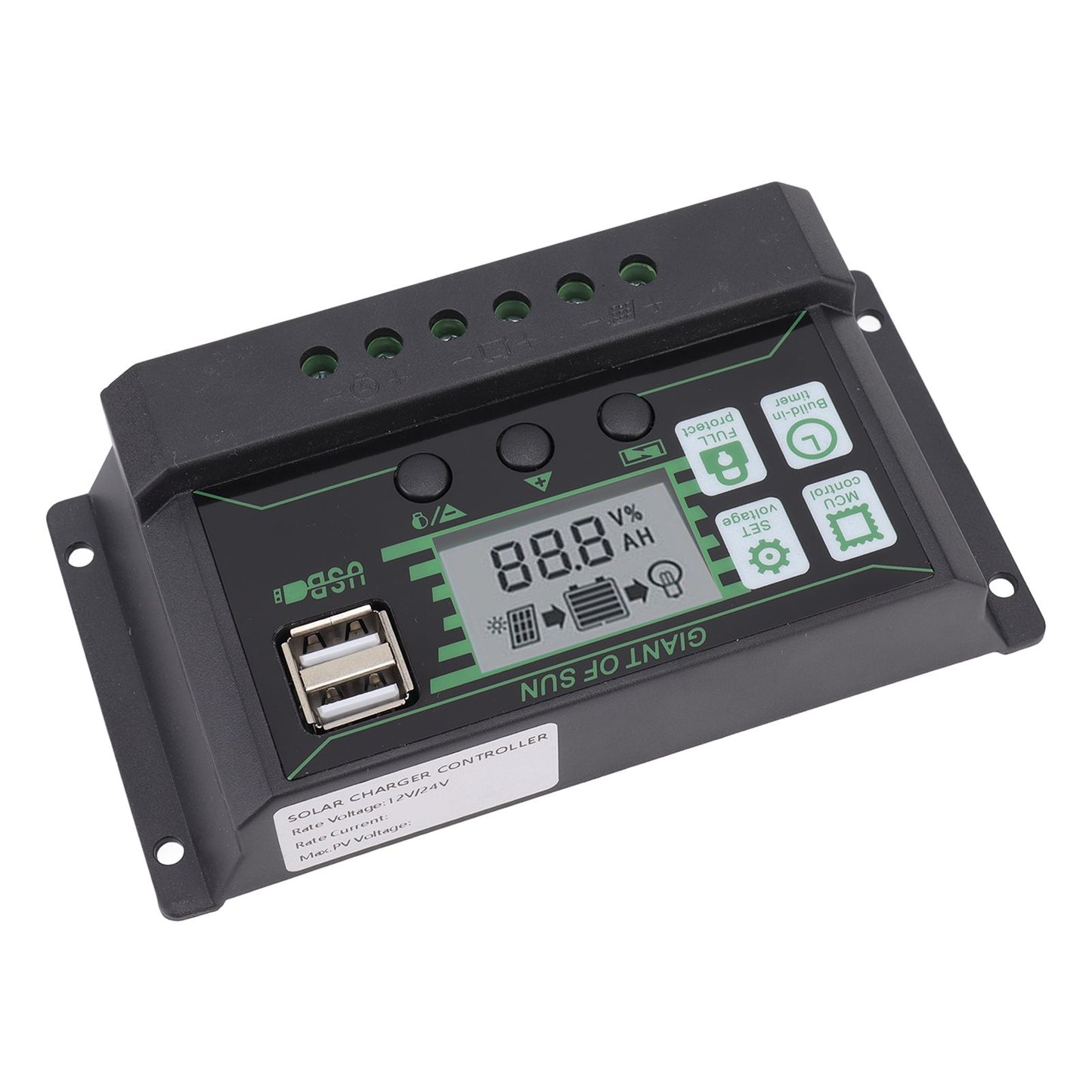 Solar Charge Controller Dual USB Automatic Identification PWM PV Panel Charger for Industry 5V 100A V1294-YM3114220081312-0421