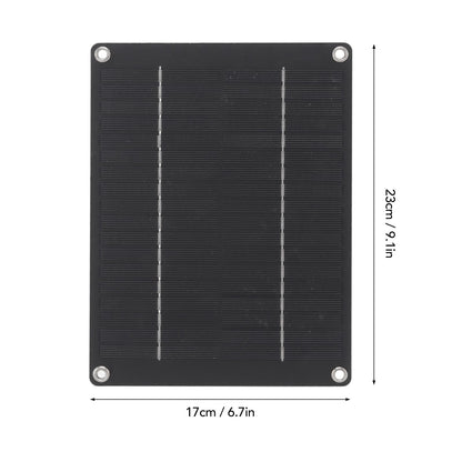 Solar Panel 10W Portable Compact Thin Waterproof Flexible Solar Charging Panel for Car Home Boat 23x17cm V1294-YM3114220081411-0421