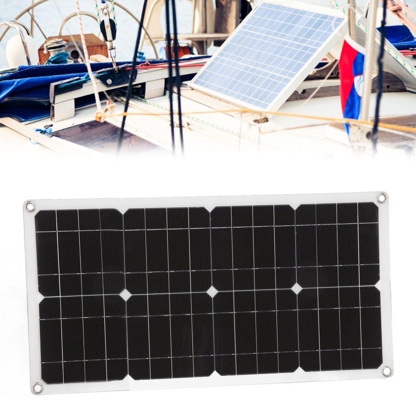35W Solar Panel Portable USB Solar Panel Charger with Lightweight Thin Design for Vehicles Boats V1294-YM3114220081711-0421