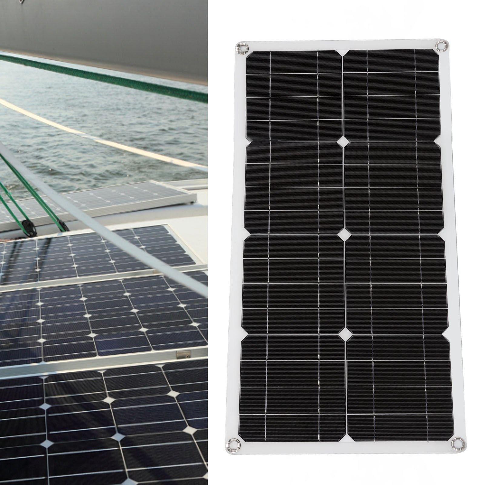 35W Solar Panel Portable USB Solar Panel Charger with Lightweight Thin Design for Vehicles Boats V1294-YM3114220081711-0421