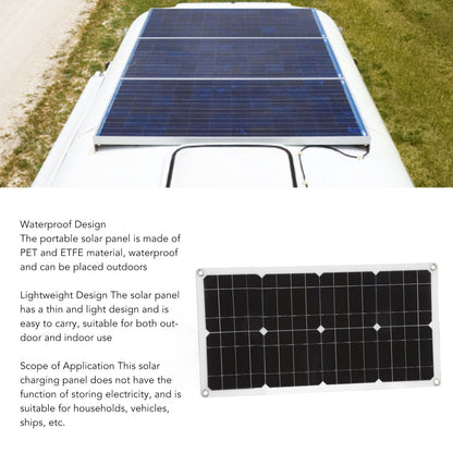 35W Solar Panel Portable USB Solar Panel Charger with Lightweight Thin Design for Vehicles Boats V1294-YM3114220081711-0421