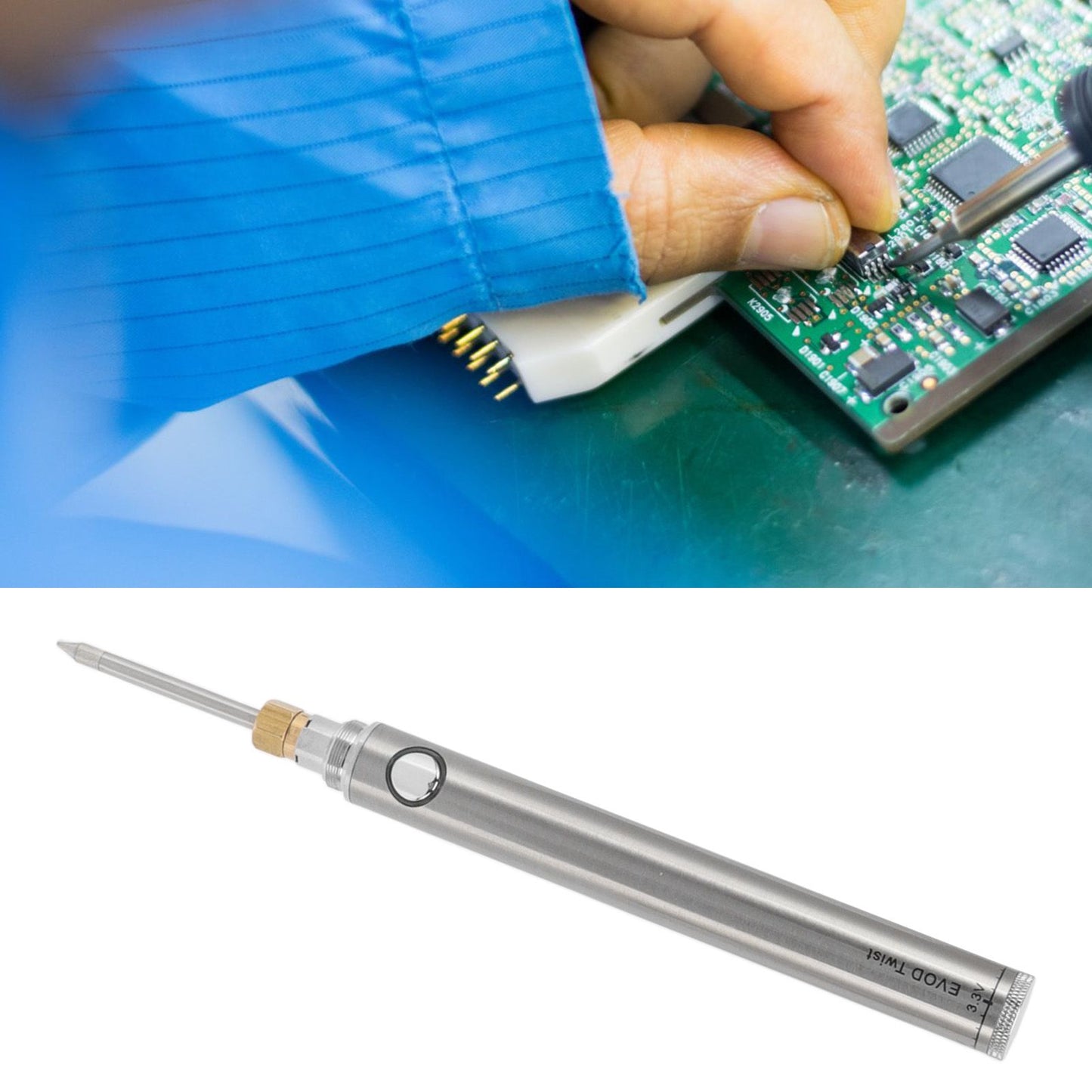 Wireless Charging Welding Pen Rechargeable Soldering Iron Tip Tool with 510 Interface Silver V1294-YM3114220082712-0421
