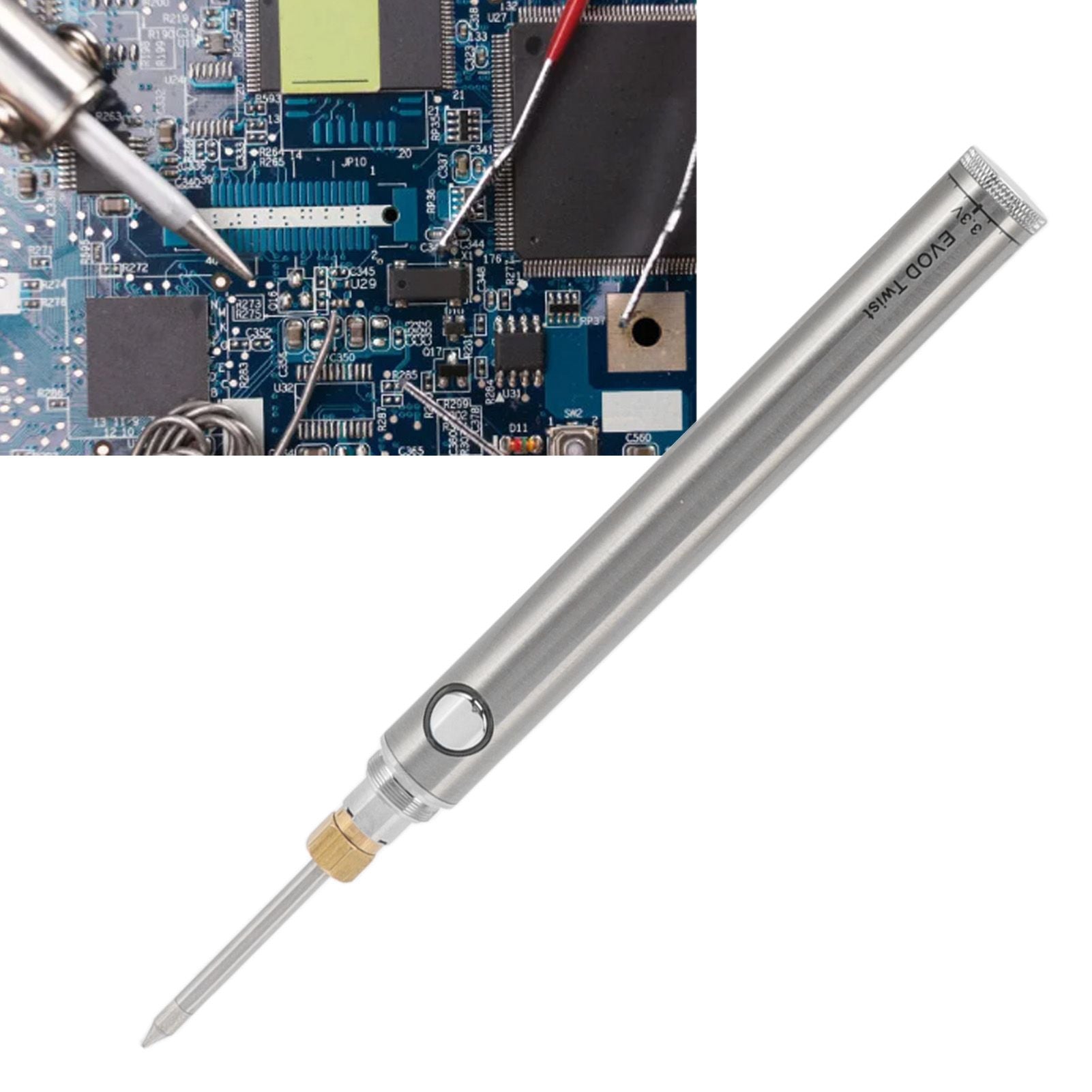 Wireless Charging Welding Pen Rechargeable Soldering Iron Tip Tool with 510 Interface Silver V1294-YM3114220082712-0421