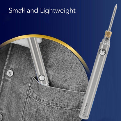 Wireless Charging Welding Pen Rechargeable Soldering Iron Tip Tool with 510 Interface Silver V1294-YM3114220082712-0421