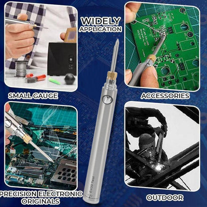 Wireless Charging Welding Pen Rechargeable Soldering Iron Tip Tool with 510 Interface Silver V1294-YM3114220082712-0421