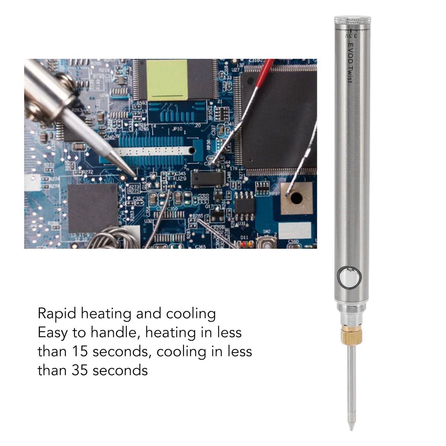 Wireless Charging Welding Pen Rechargeable Soldering Iron Tip Tool with 510 Interface Silver V1294-YM3114220082712-0421