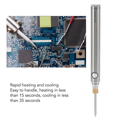Wireless Charging Welding Pen Rechargeable Soldering Iron Tip Tool with 510 Interface Silver V1294-YM3114220082712-0421