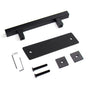 Sliding Barn Door Handle Flat Back Plate Double Sided Rectangular Black Door Pull Handle V1294-YM3114220084011-0421
