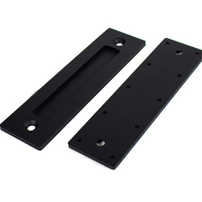 Sliding Barn Door Handle Flat Back Plate Double Sided Rectangular Black Door Pull Handle V1294-YM3114220084011-0421