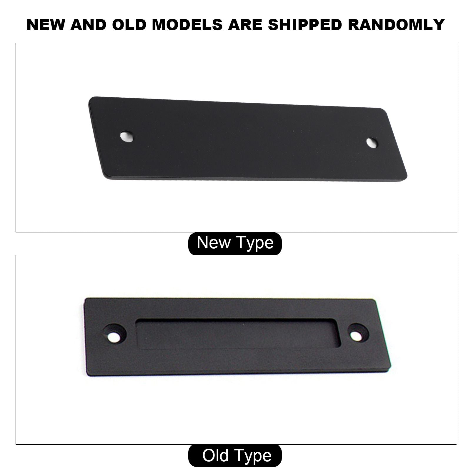 Sliding Barn Door Handle Flat Back Plate Double Sided Rectangular Black Door Pull Handle V1294-YM3114220084011-0421